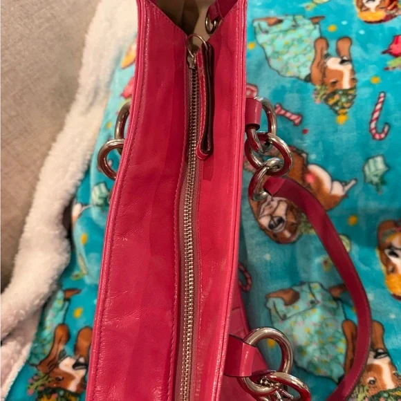 Coach Vibrant Pink Leather Shoulder Bag - Picture 6 of 11